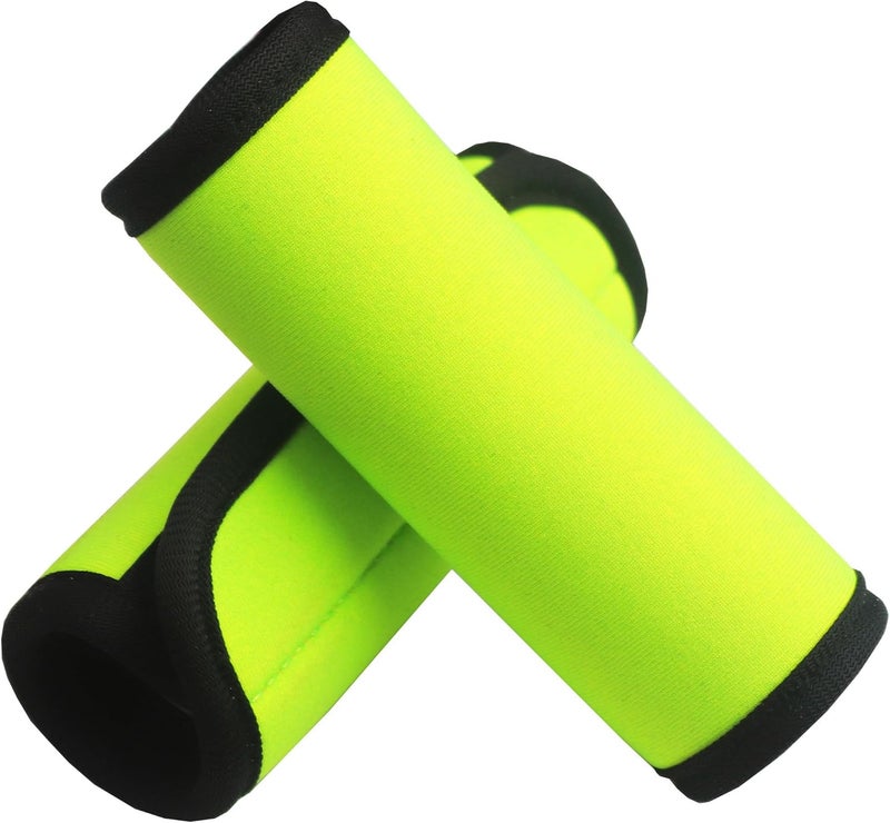 Gowraps Luggage Handle Wrap 2 Pack Luggage Handle Wraps for Suitcase Bright Neoprene Luggage Handle Covers/Extender/Identifiers-Travel Accessories Must Haves (Yellow-2 Pack) - Image 1